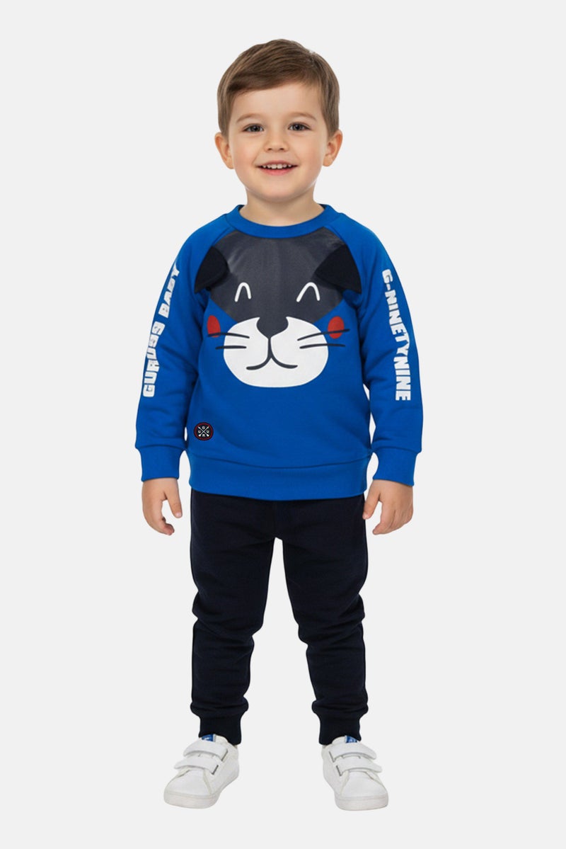 guru G99 By Guru Toddlers Boy 2 Pieces Graphic Print Sweatshirt With Jogger Pants Set, Multicolor - Image 1